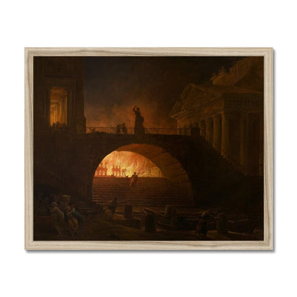 The Fire of Rome - Hubert Robert (1785) Framed Print