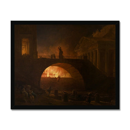 The Fire of Rome - Hubert Robert (1785) Framed Print